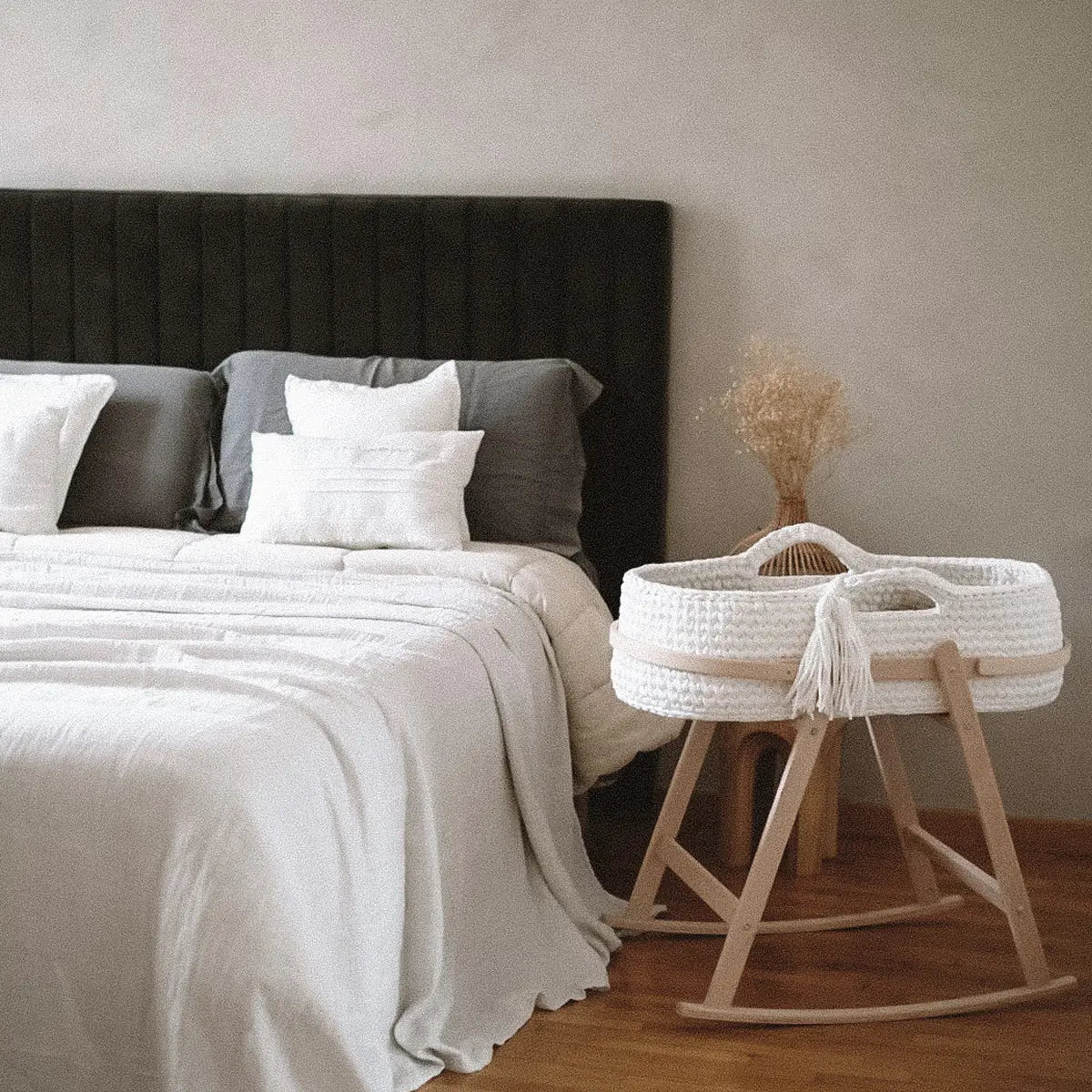 Avaline Baby Basket/Bassinet | Cloud White