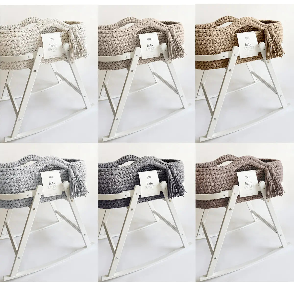 Baby Basket Cradle Rack | White