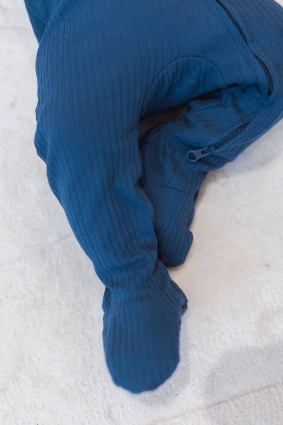 Ribbed Footie | Navy