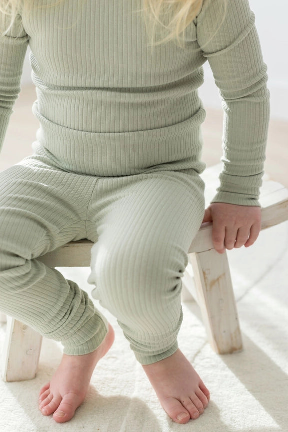 Ribbed Lounge Set | Pistachio