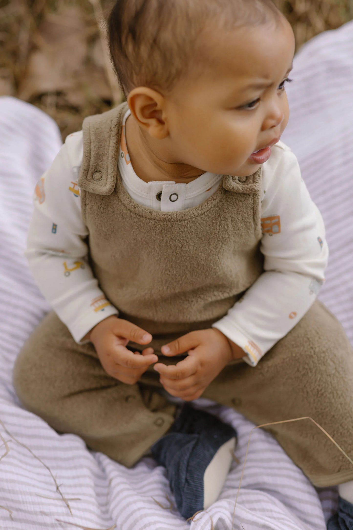 Teddy Fleece Overall | Moss