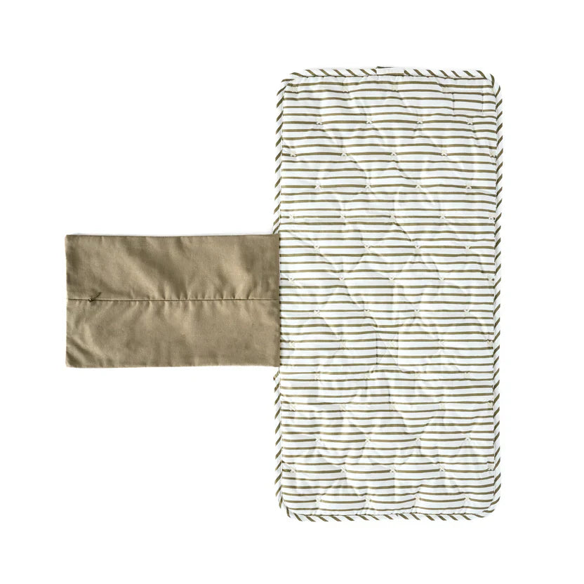 Portable Striped Changing Pad