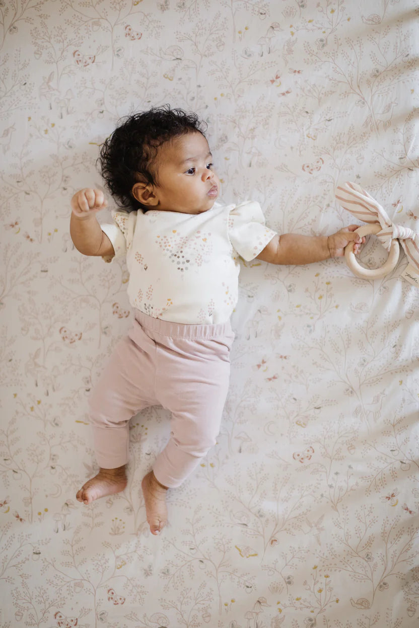 Short Sleeve Puff One-Piece | Flower Patch