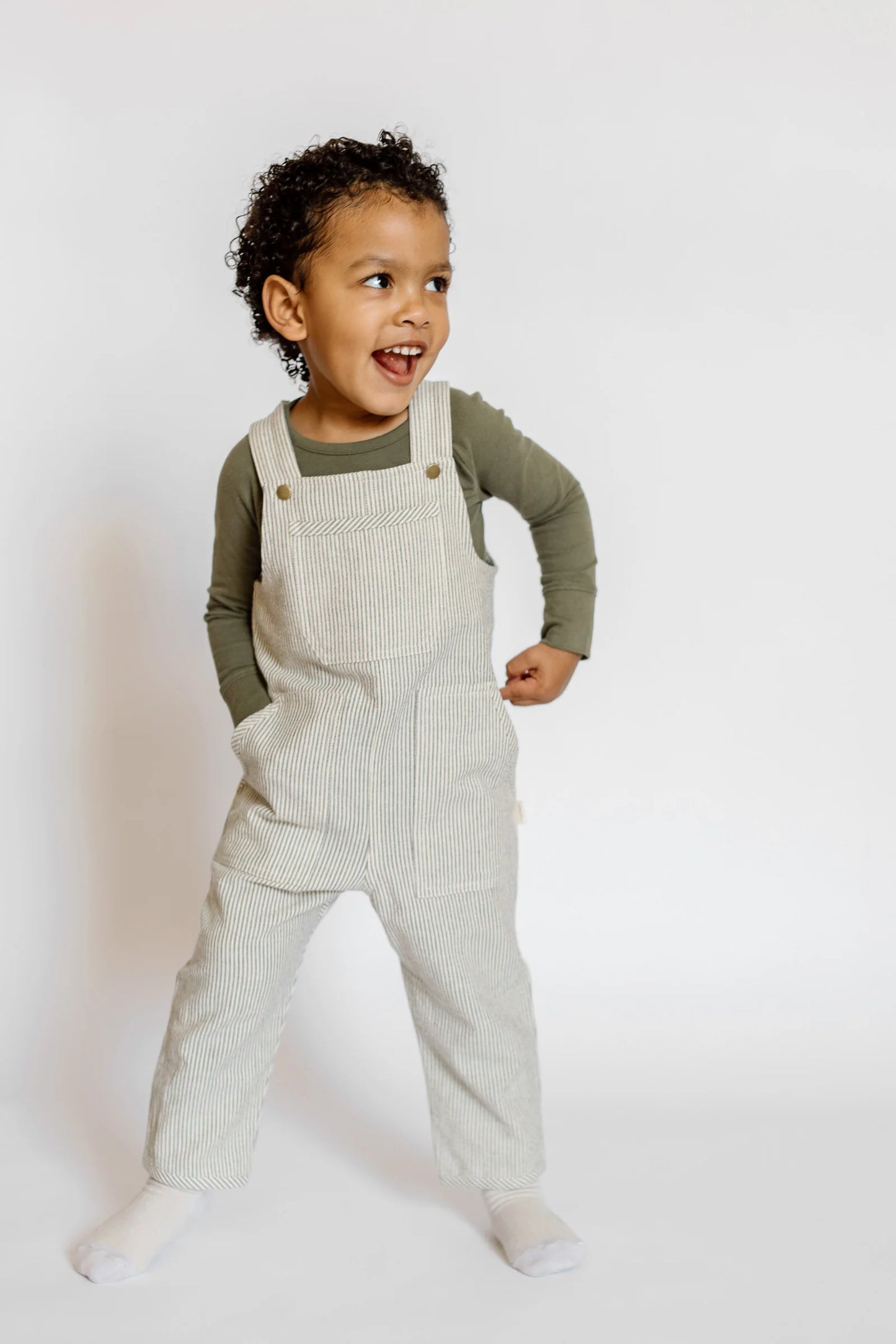 Railroad Toddler Overall | Stripe