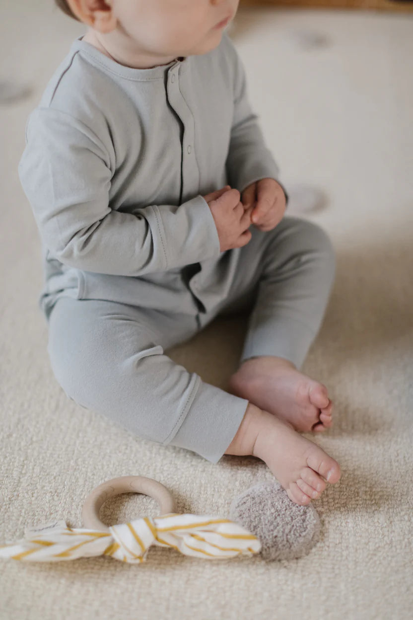 Essentials Cotton Romper | Soft Sea