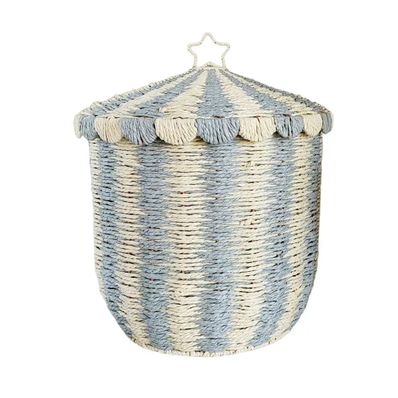 Striped Storage Basket | Blue