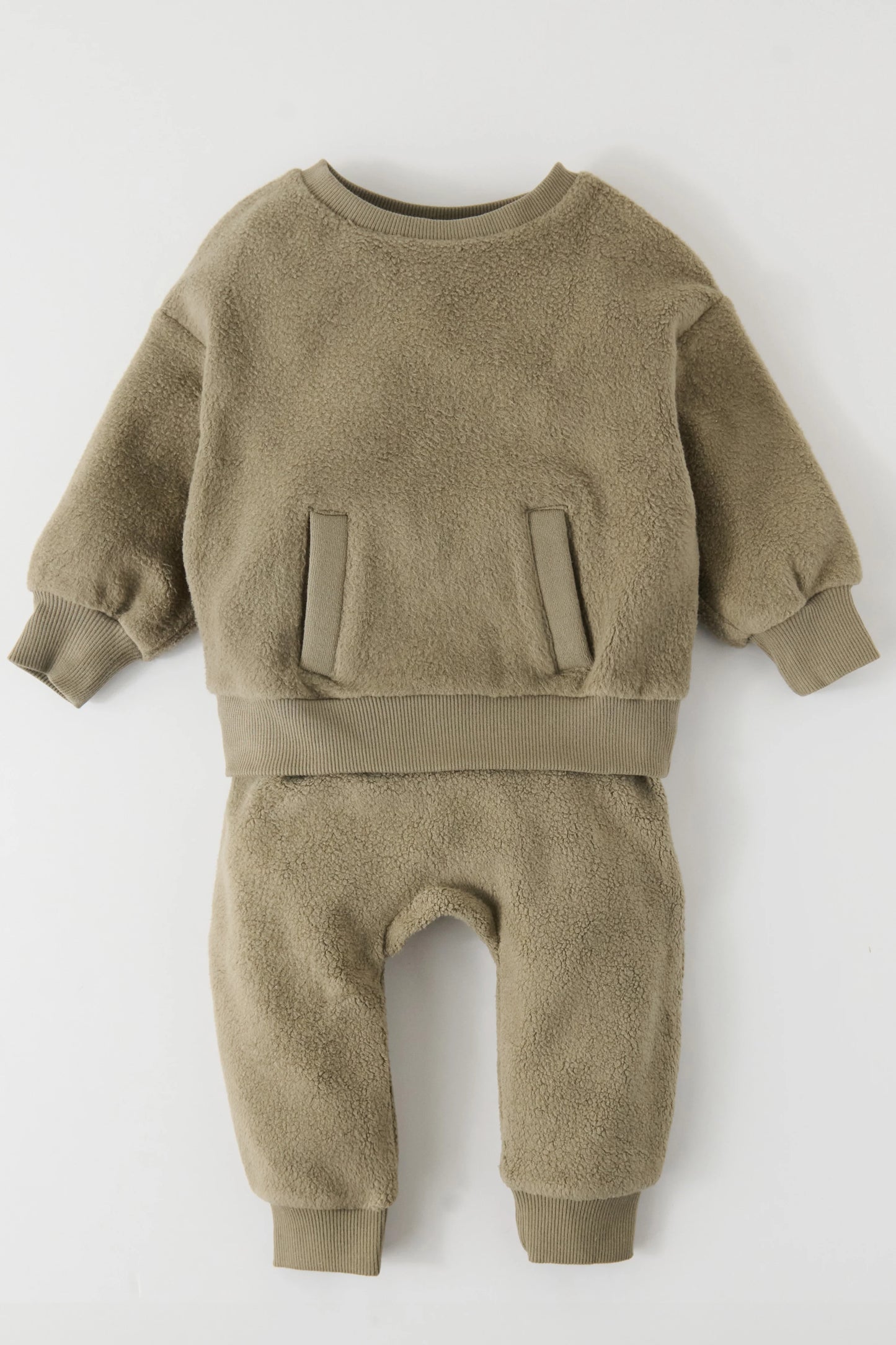 Teddy Fleece Harem Pant | Moss