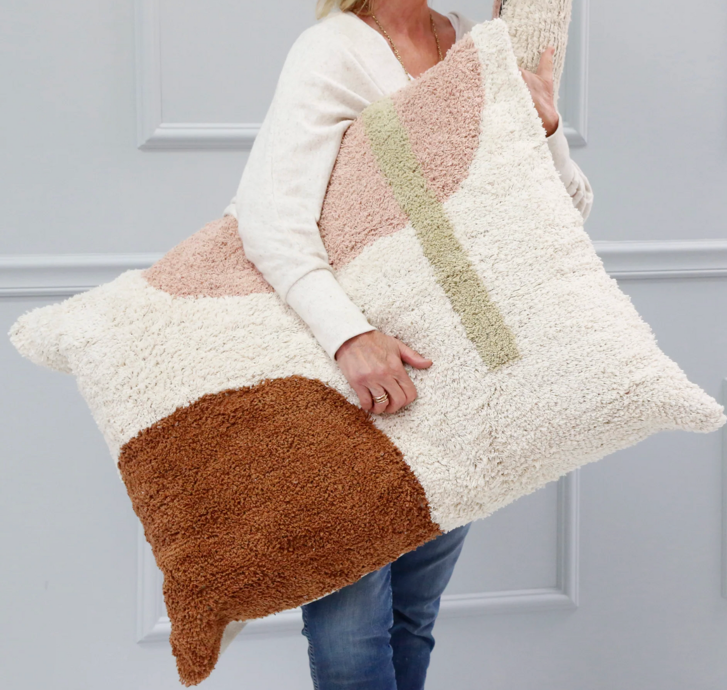 Ariel Handwoven Large Pillow 28" x 36" with Insert