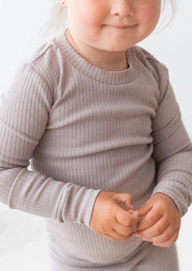 Ribbed Lounge Set | Mushroom