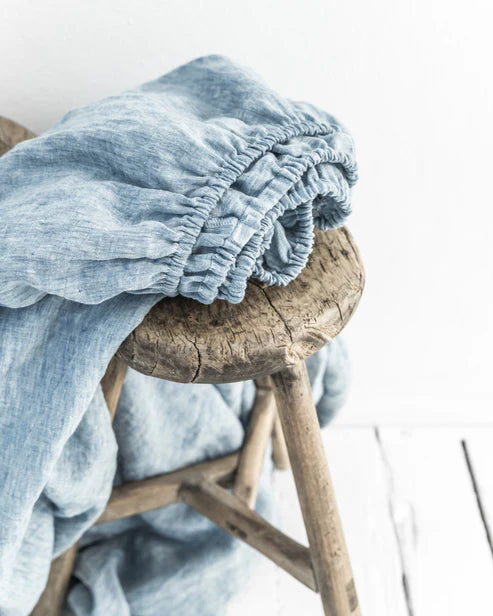 Linen Sheet Set | Blue Mélange