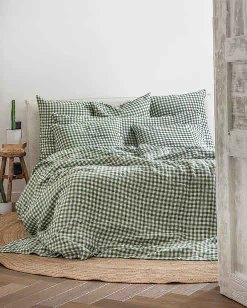 Linen Sheet Set | Forest Gingham