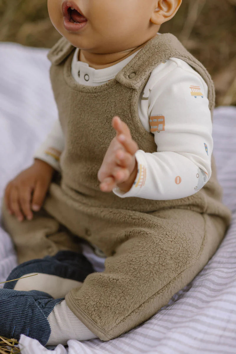 Teddy Fleece Overall | Moss