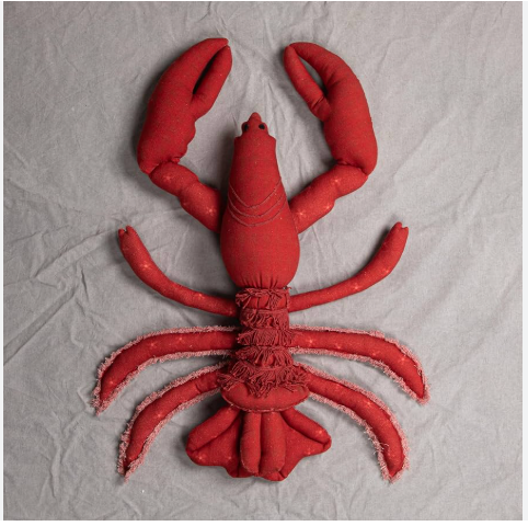 Cotton Printed Lobster Shaped Pillow